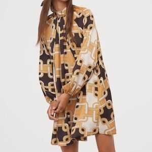 NWT H&M X Richard Allen Chain Link Swing Dress Size 8